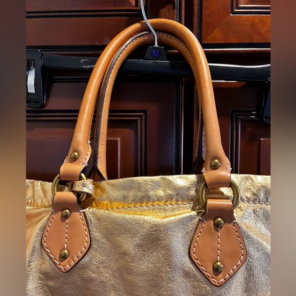 J Crew Gold Leather Thompson Tote - Picture 7 of 15